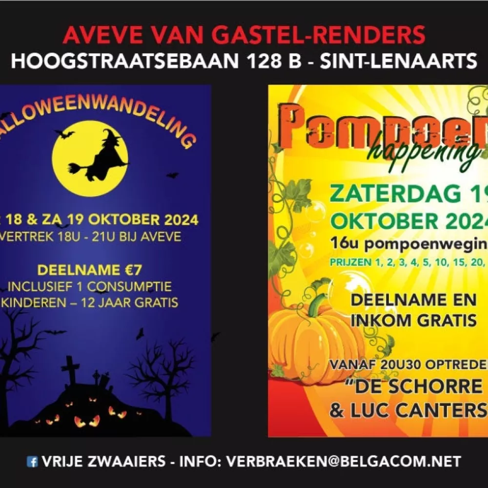 Halloweenwandeling en pompoenhappening